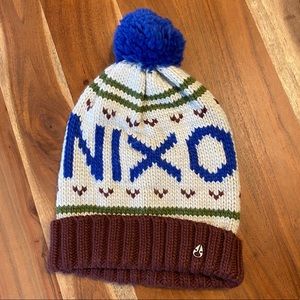 Nixon Pom Slouch Beanie Hat